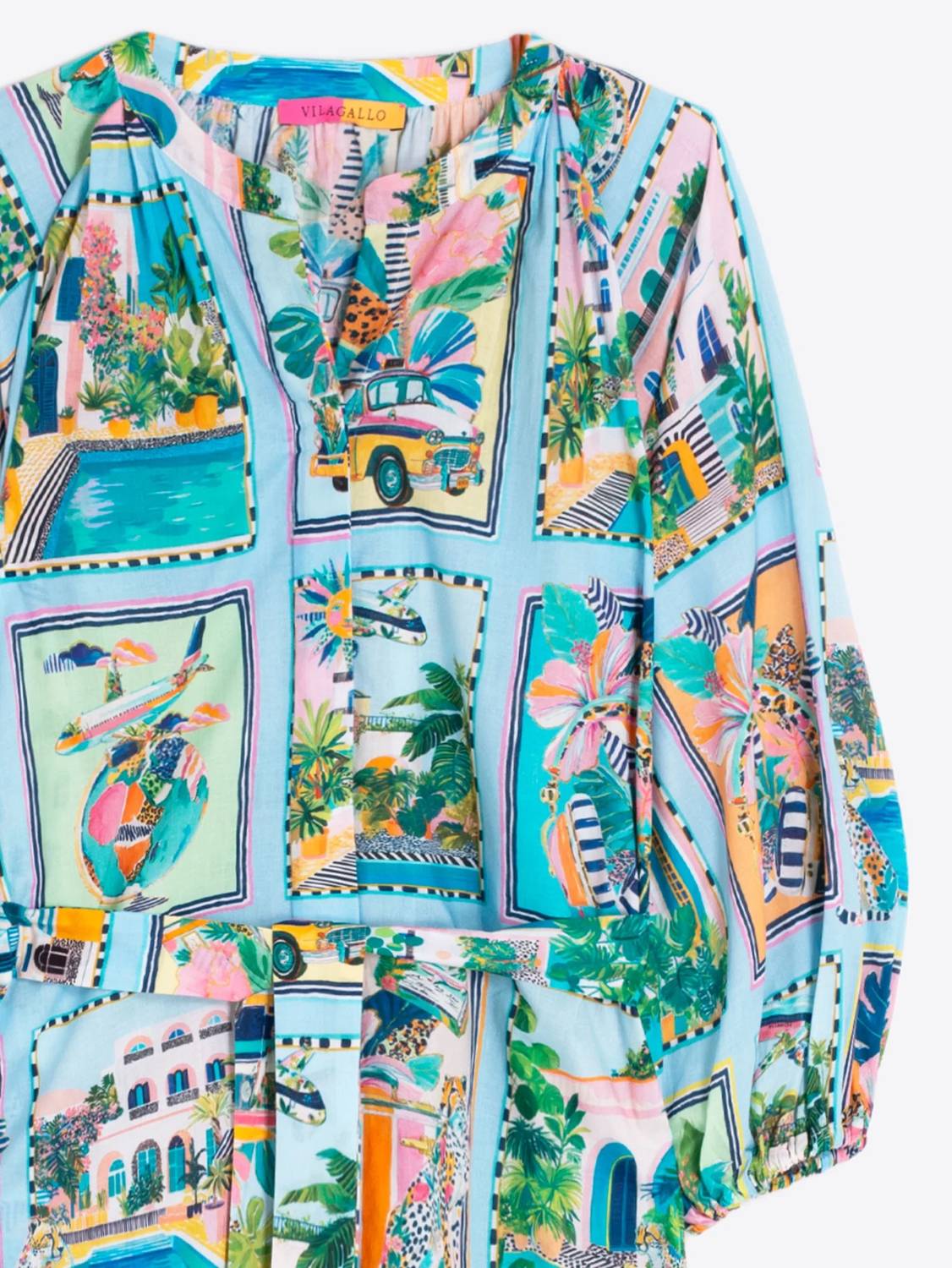 Vilagallo - Tropical Scene Print Dress