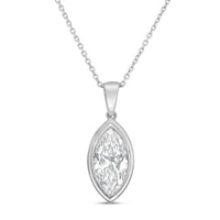 Diana M Jewels - Women's Marquise Lab-Grown Diamond Pendant Necklace (7.00 Ct) - Elegant