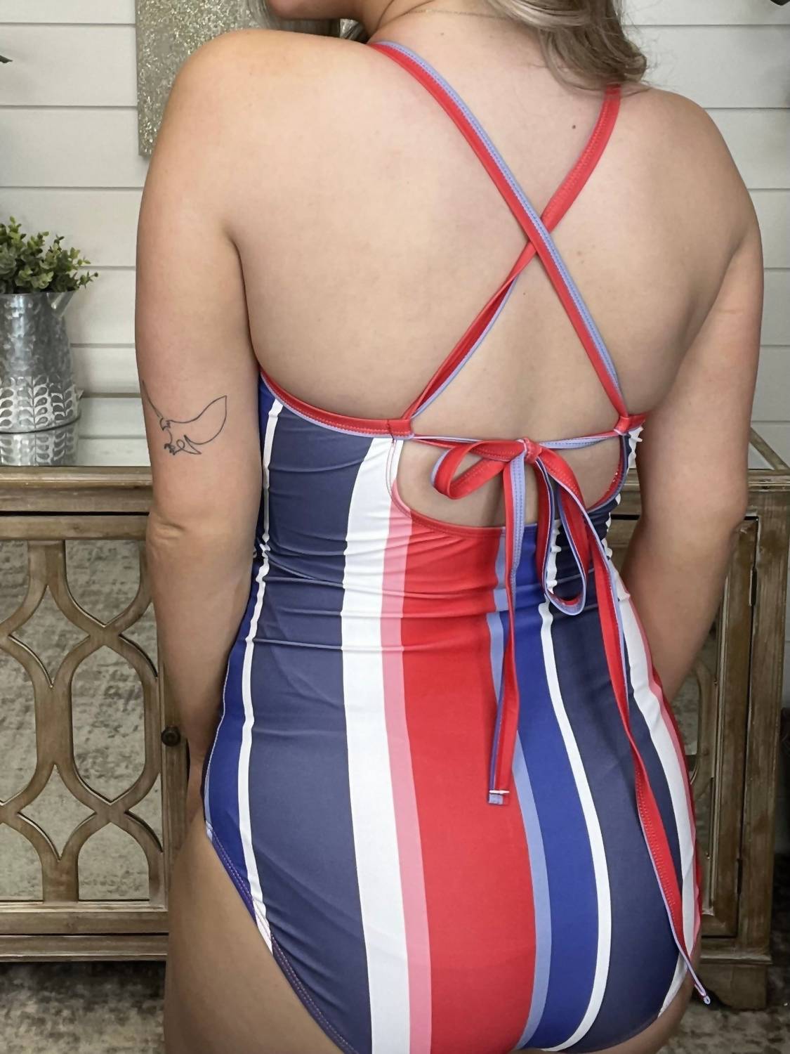 Mack & Mal - Striped One Piece Swimsuit