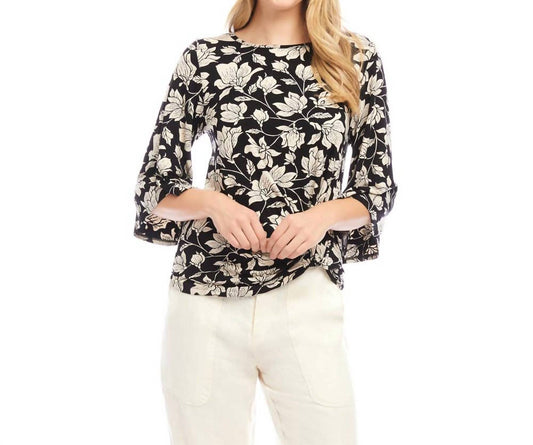 Karen Kane - Flare Sleeve Pick-Up Top - Petite