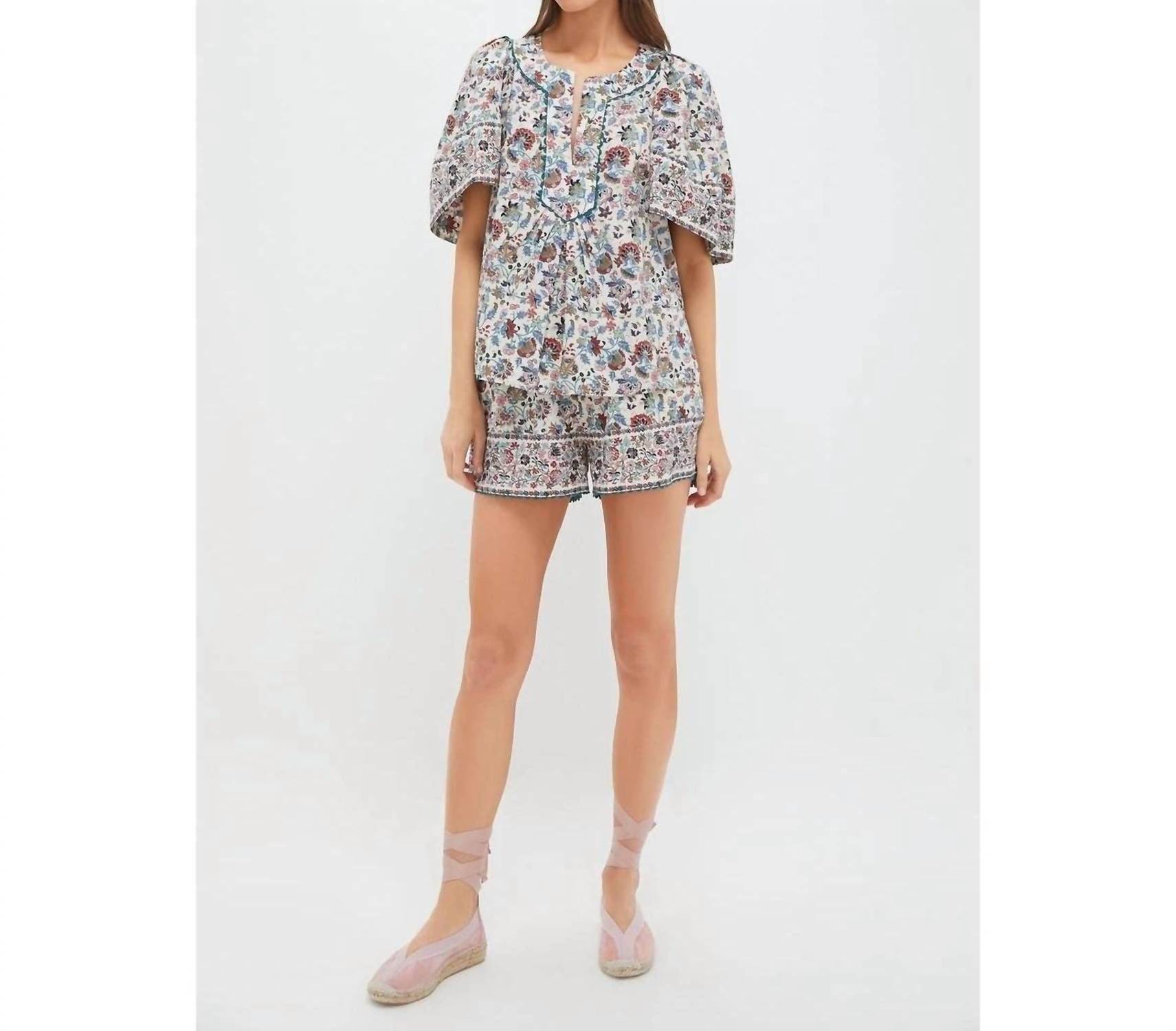 Pomander Place - Chintz Nova Floral Cotton Shorts