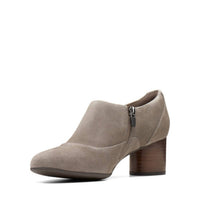 Clarks Women's Un Cosmos Zip Heeled Shoes in taupe - women's heels - alternate view