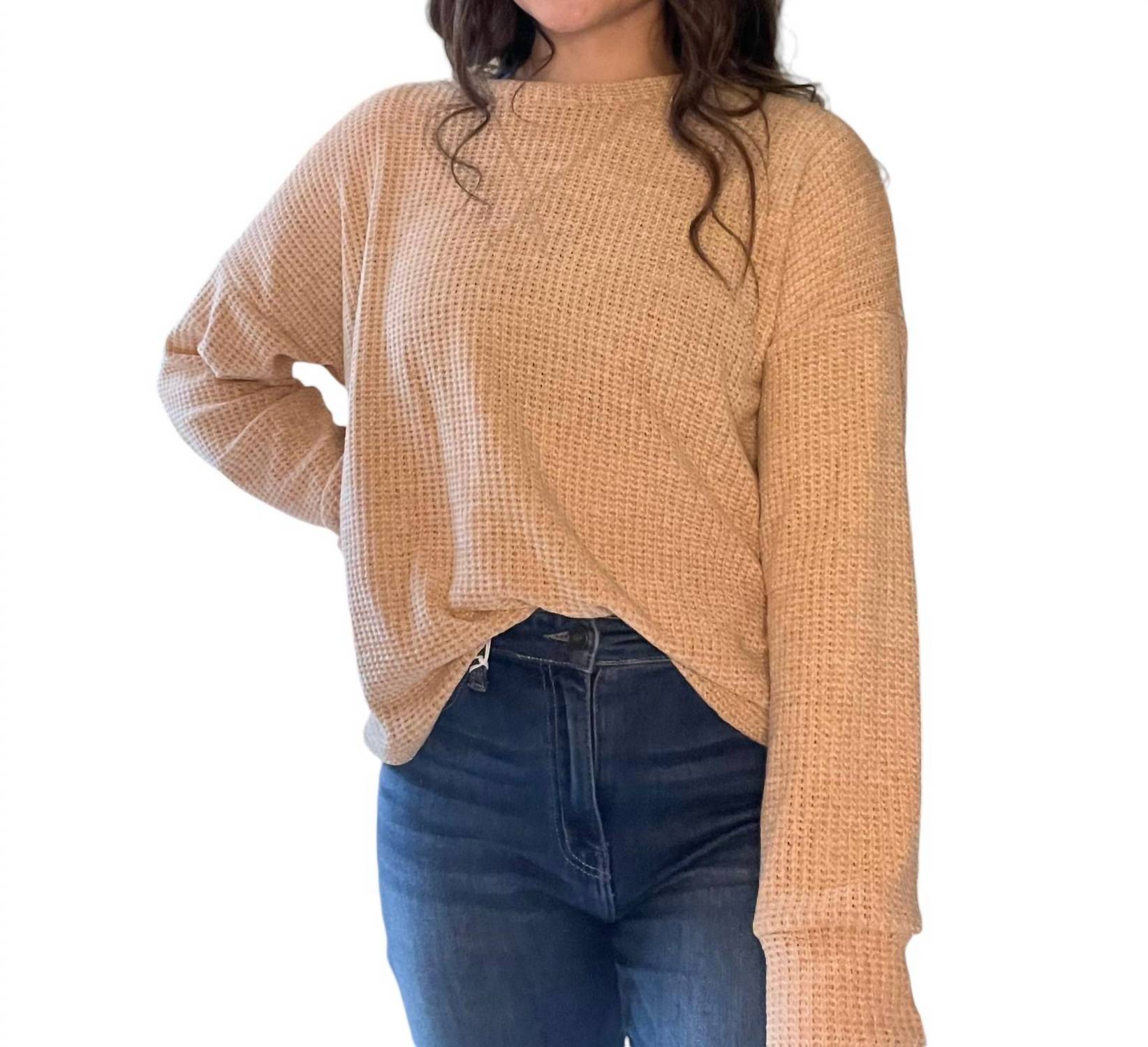 7th Ray Creamy and Dreamy Sweater in tan - women's sweater