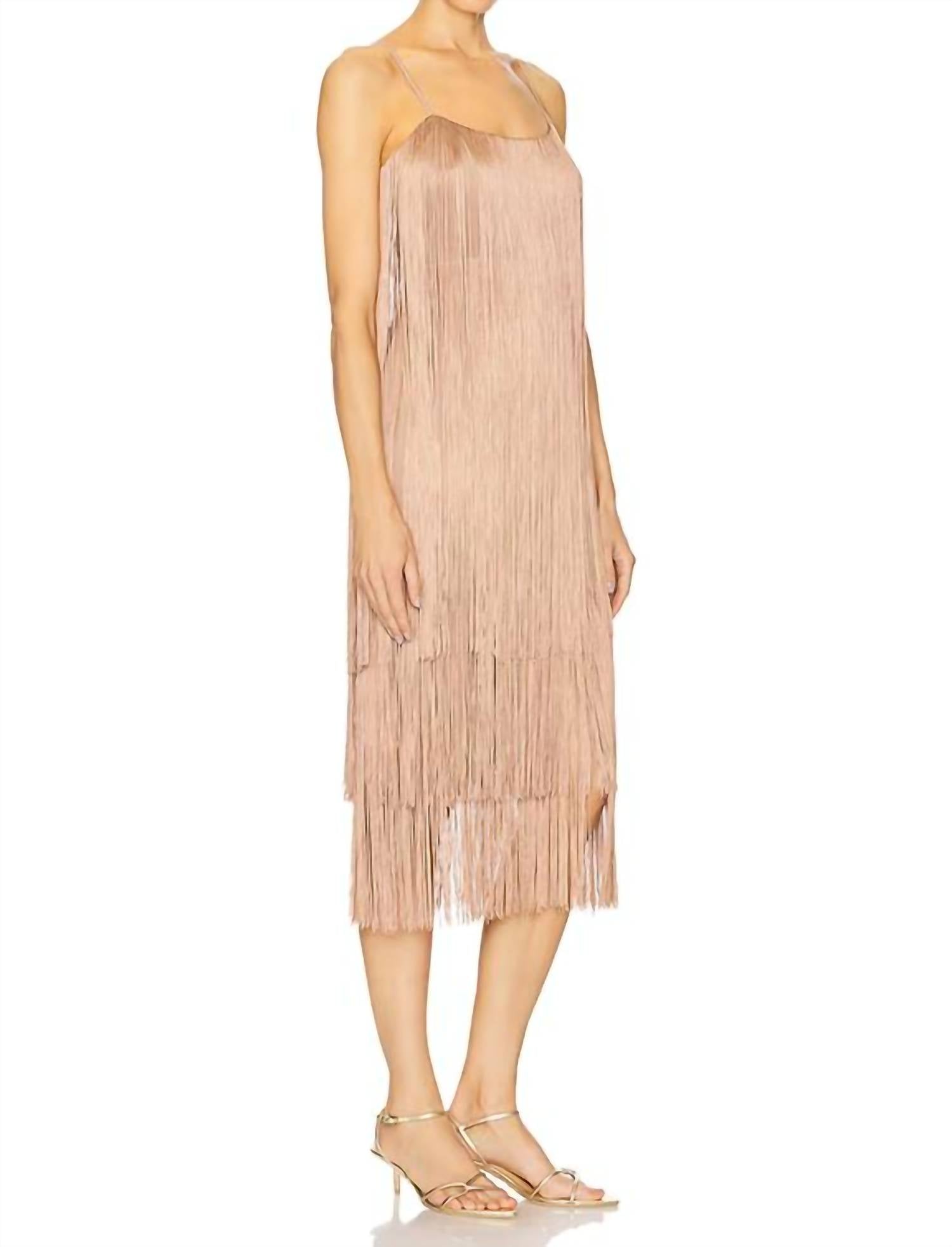 L'Agence - Taylen Fringe Midi Dress