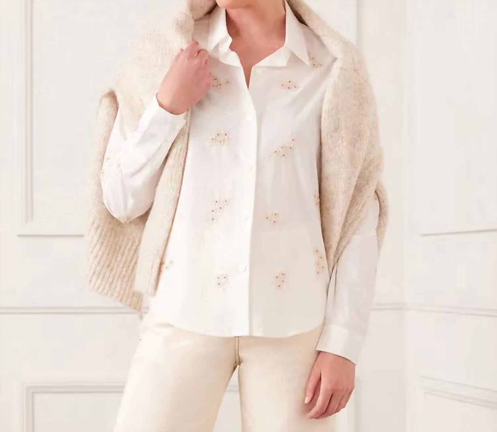 Karen Kane - Oakley Embellished Button Up Shirt