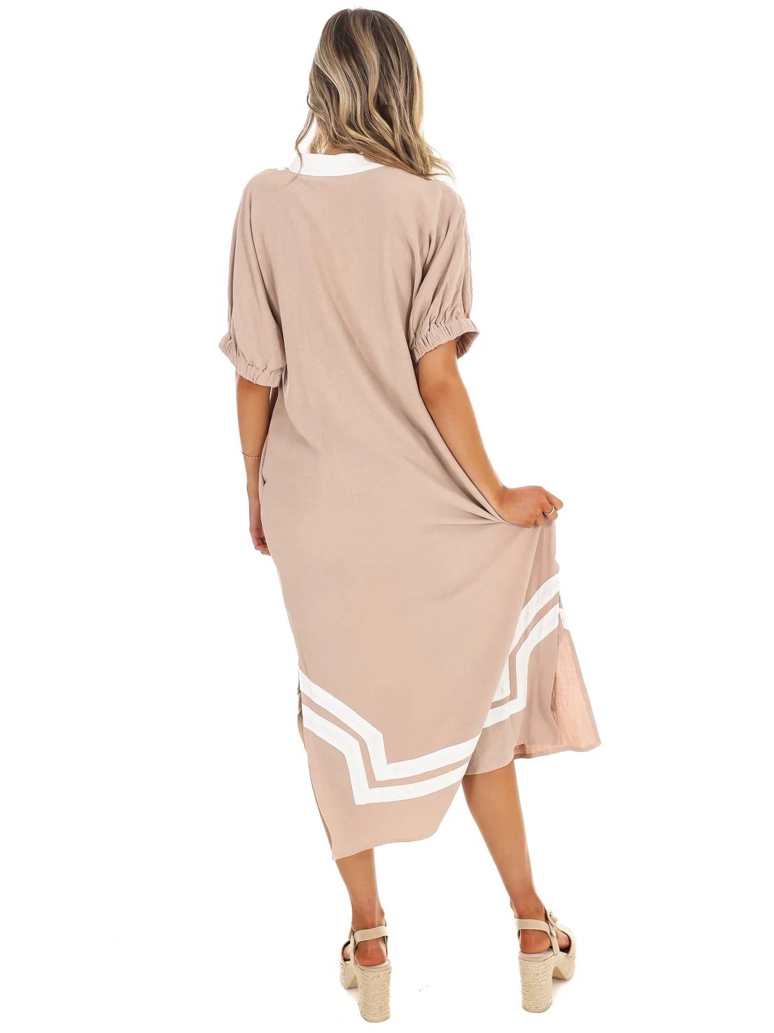 Entro - Women's In The Best Way Contrast Midi Dress