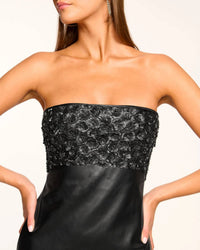 Ramy Brook - Clementine Embellished Faux Leather Mini Dress