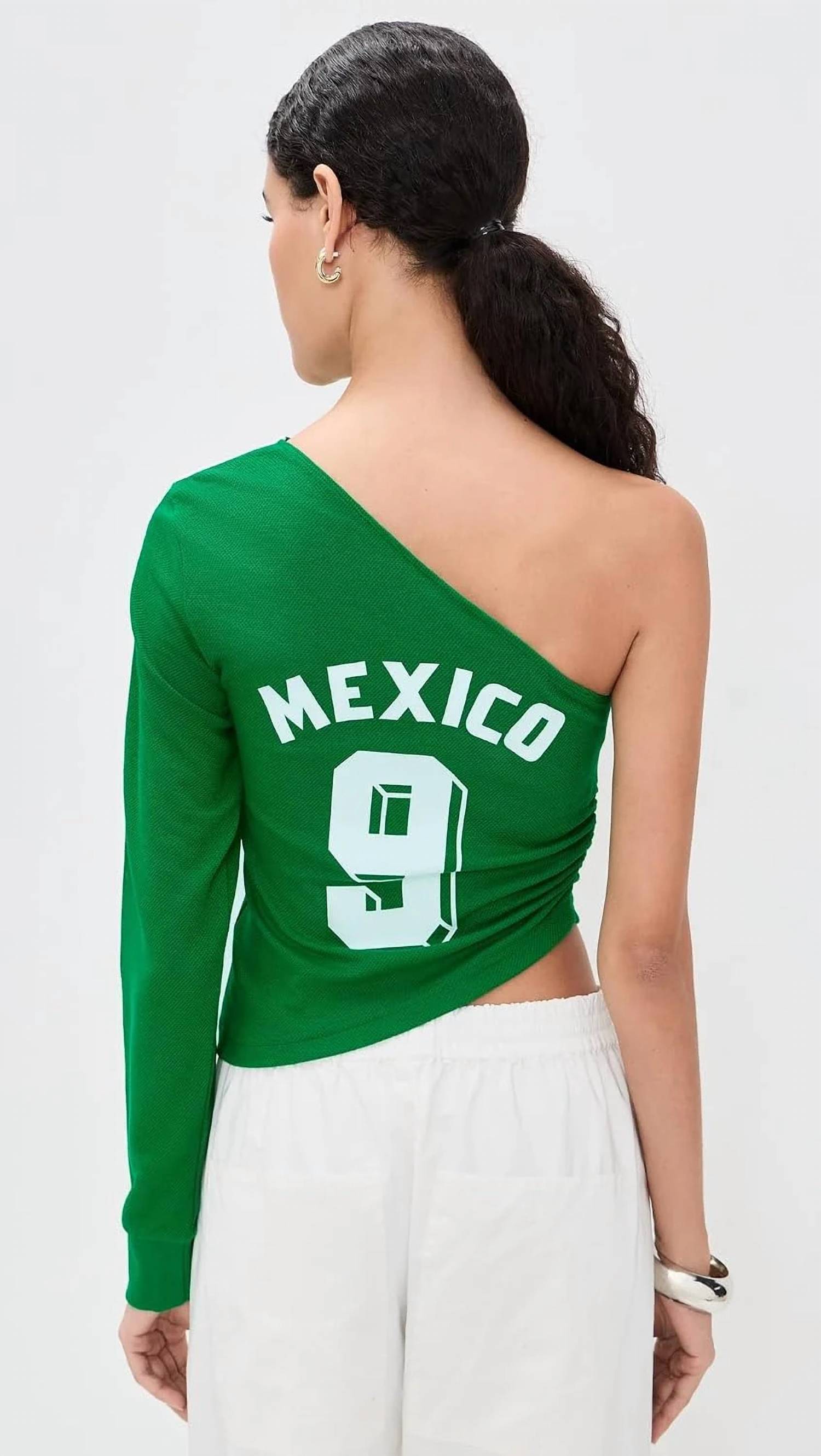 Adidas - Mexico One Shoulder Jersey Crop Top