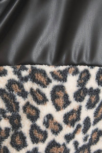 Gilli - Mock Neck Fleece & Pleather Mix Puffer Vest