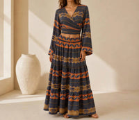 Mystery Resort - Mirena Top And Maxi Skirt Set