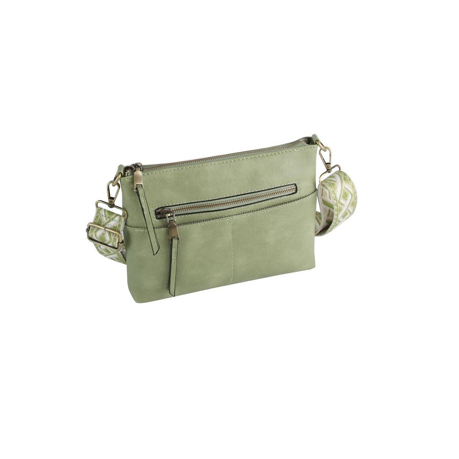 Handbag Factory Corp - Boxy Rectangular Guitar Strap Crossbody Bag
