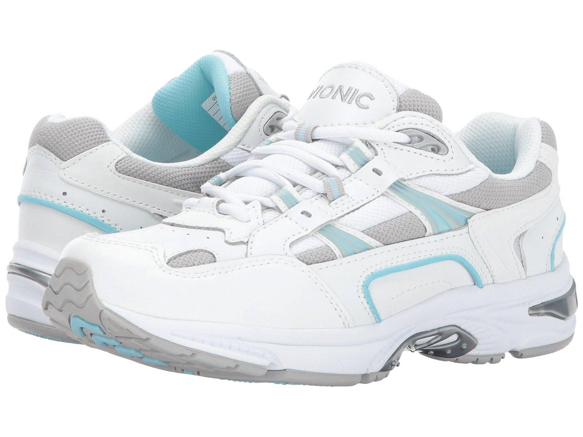 VIONIC Women's Walker Leather Sneakers in white blue - women's sneaker - view 5
