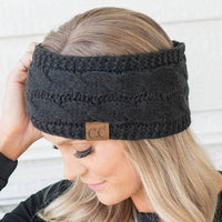 C.C Beanie - Cable Knit Lined Headwrap