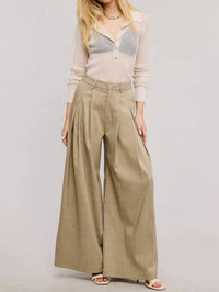 Faire - WIDE LEG PLEATED TROUSERS