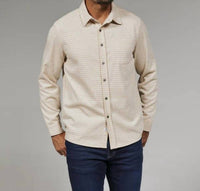 7Diamonds Generation Longsleeve Knit Shirt in tan - men's long sleeve top