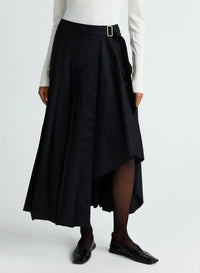 ANNA QUAN Virginia Midi Skirt in black - women's skirt