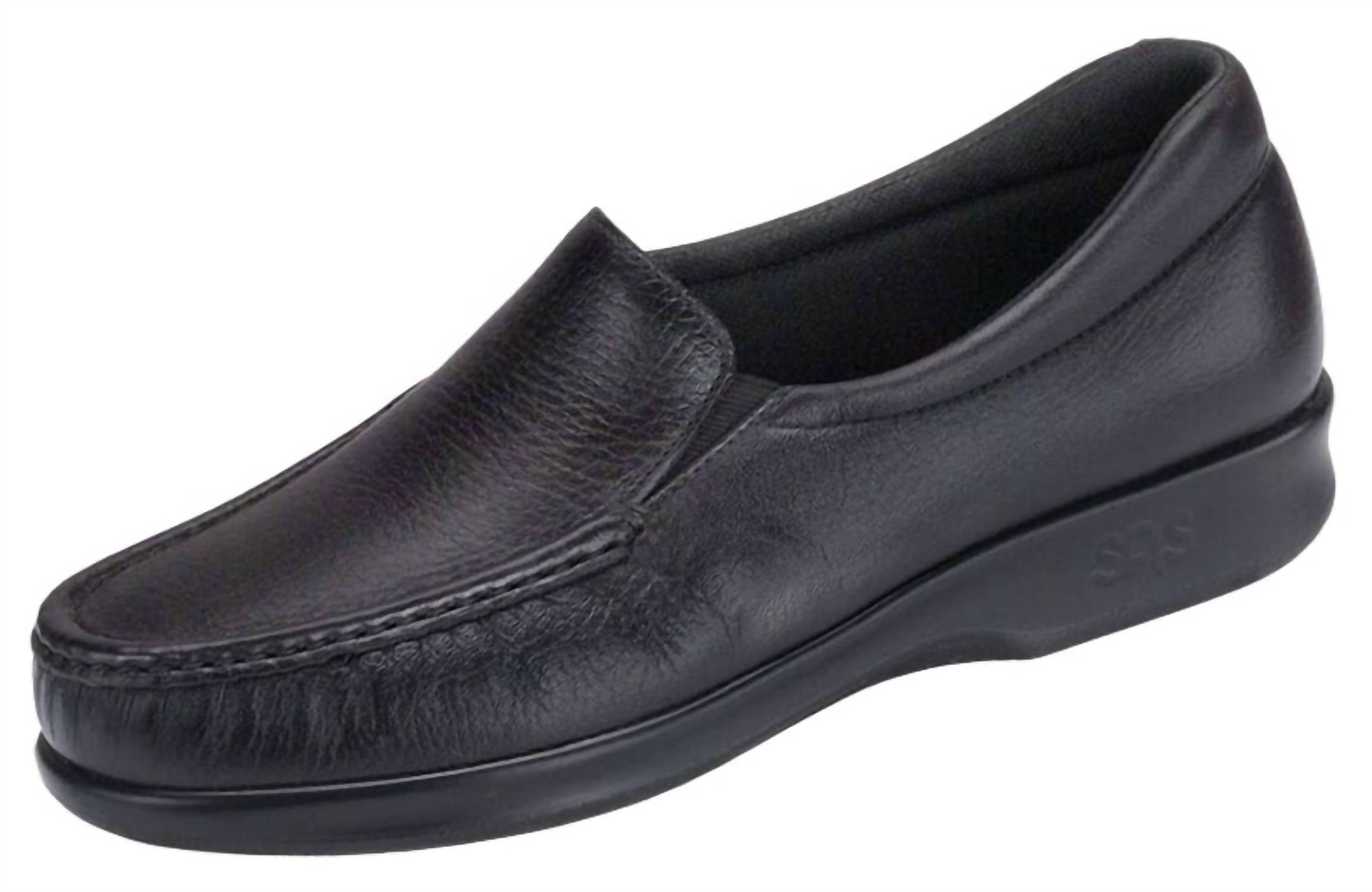 SAS Women's Twin Slip On Loafer in black 2 - women's flats - detail view