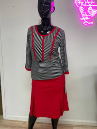 Tally Taylor - Women's 2 Piece Stripe Skirt Suit