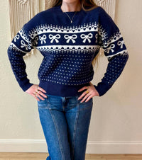 Blu Pepper - Belle Bow and Heart Sweater