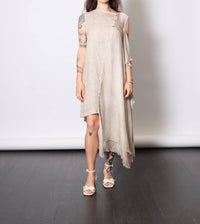 Sanctamuerte - Sleeveless Asymmetric Dress