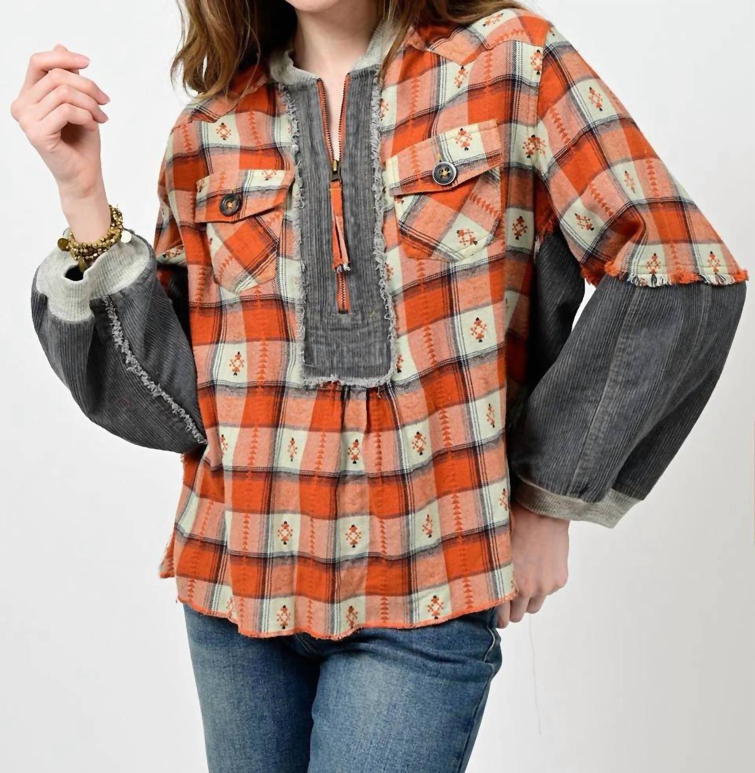 Ivy Jane - Zipped & Patched Popover Top