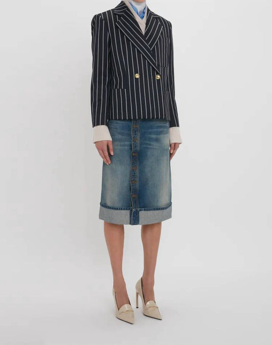Victoria Beckham - Placket Denim Skirt