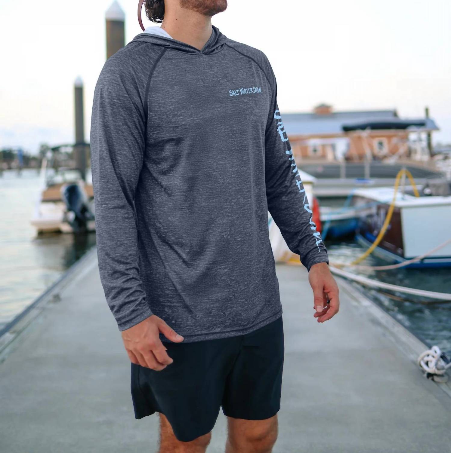 Salt Water Soul - Men's Flounder Classic Performance Hoodie