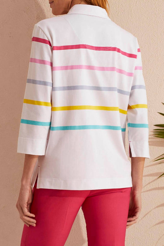 Tribal - Stripe Polo Shirt