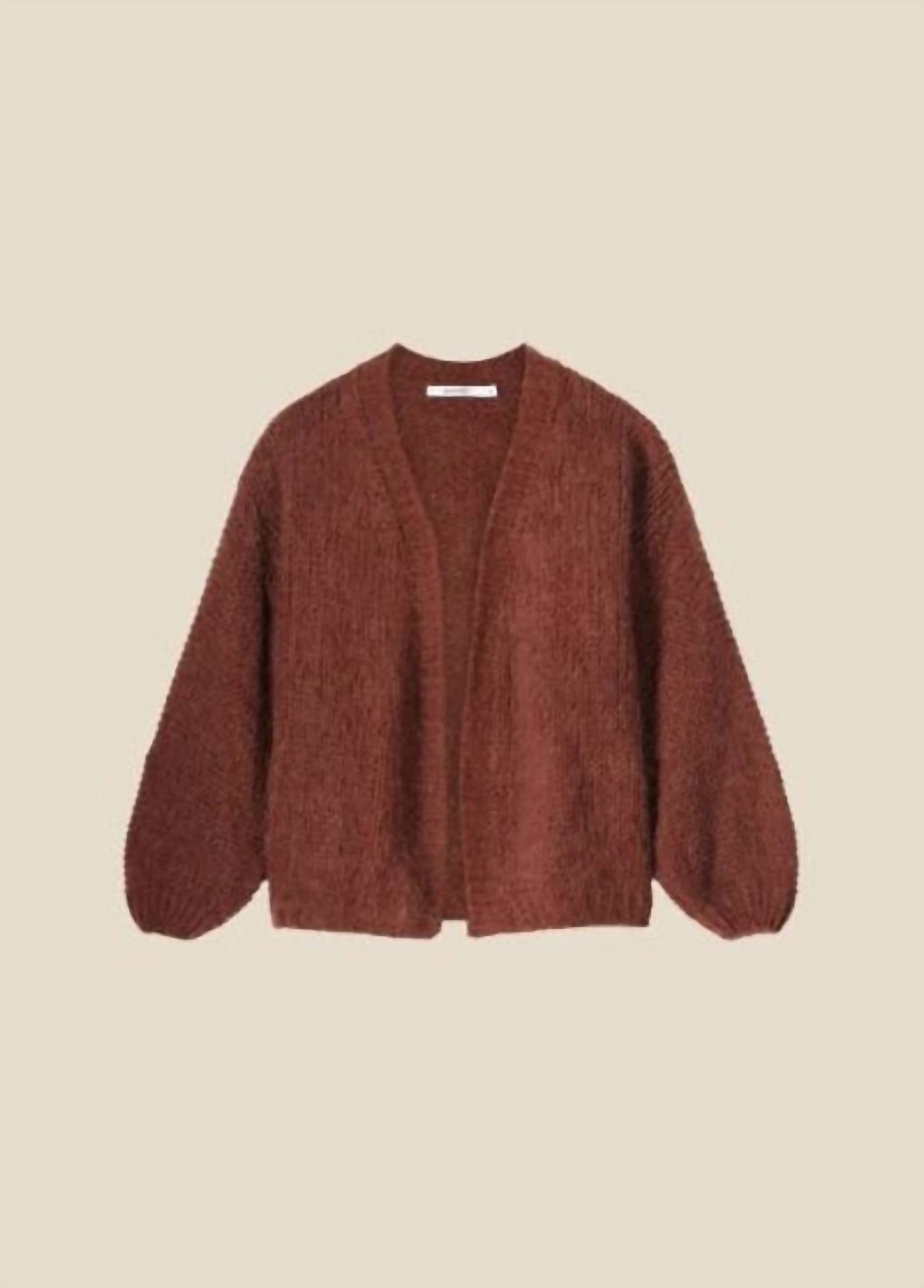 Summum - Oversized Cardigan Mohair Blend Knit-Cherry