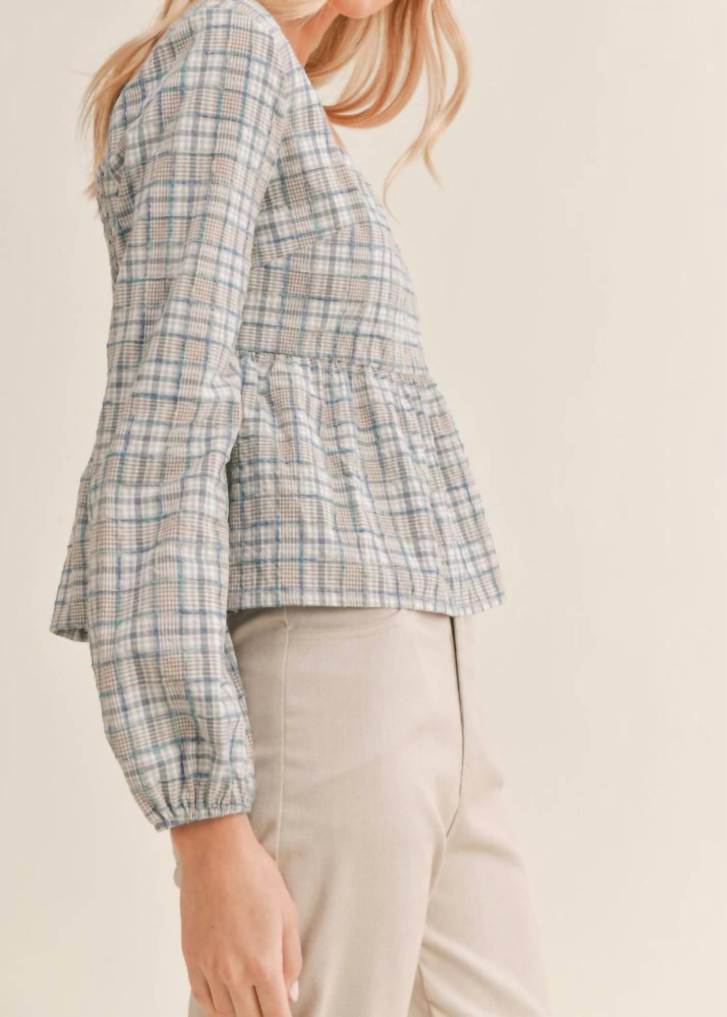 Making Memories Plaid Top