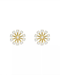 Lele Sadoughi - Women's Pearl Pinwheel Button Earrings