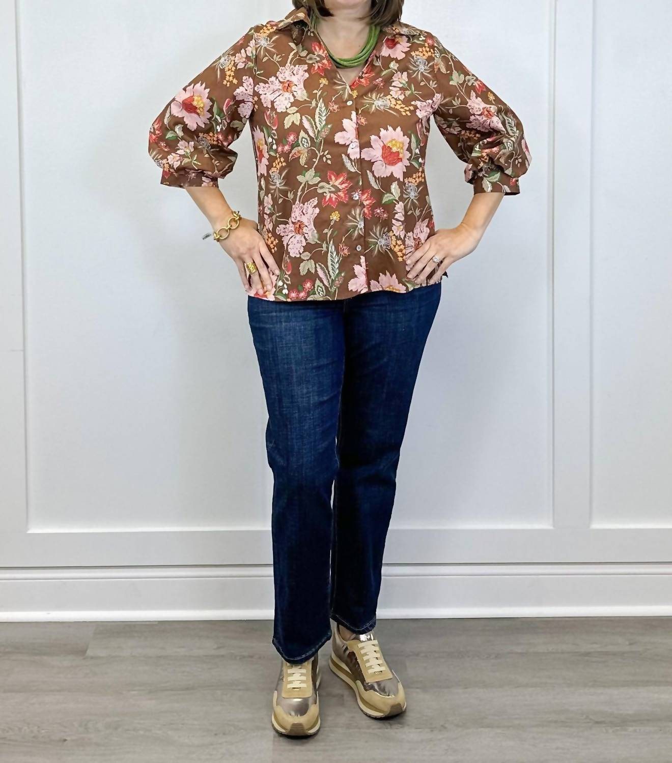 Jodifl - Meadow Button Top