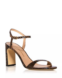 Stuart Weitzman - Women's Babette 80 Snake Embossed Leather Sandals