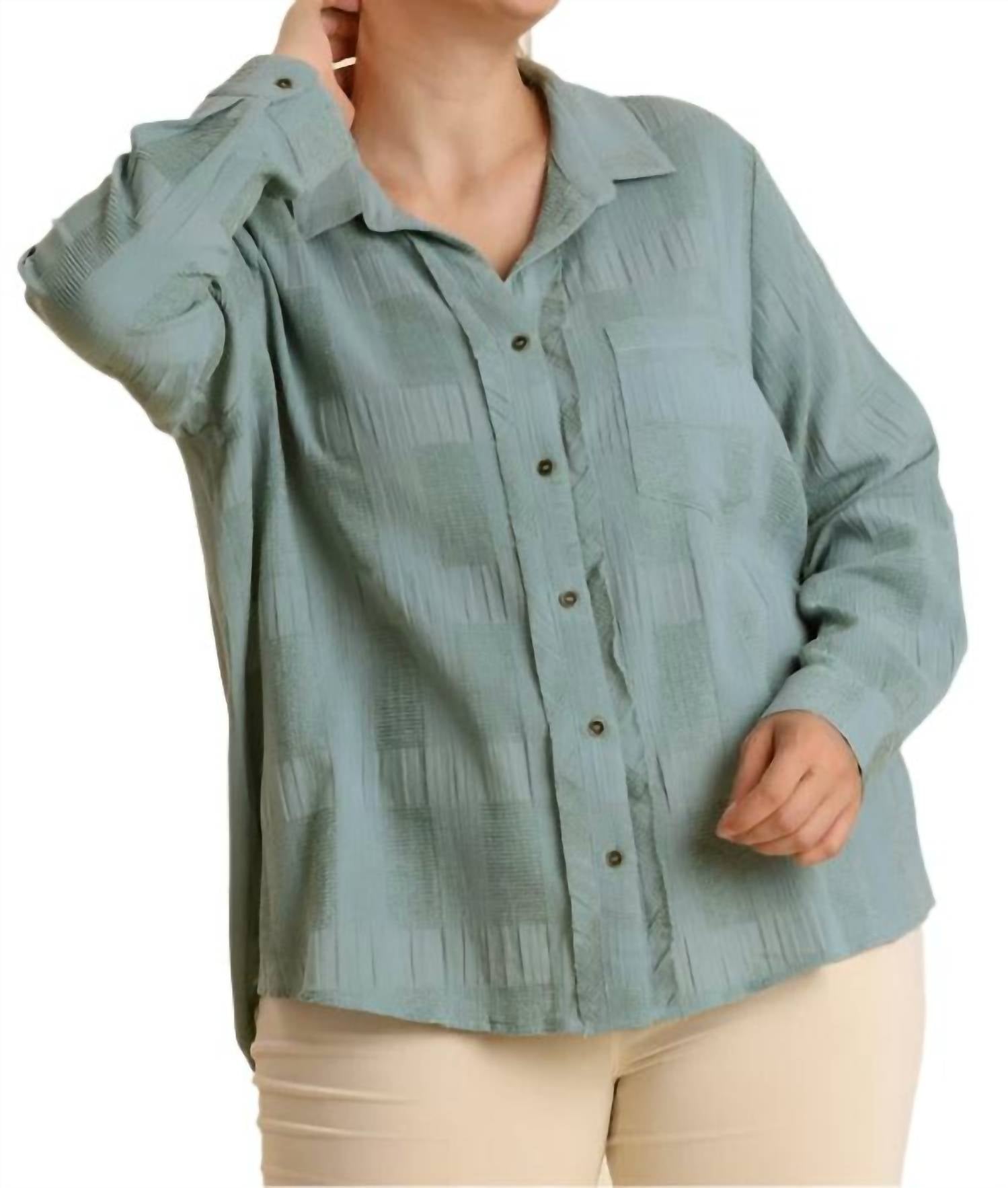 Umgee - Chenille Button Down Top