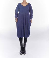 Matthildur - Bubble V-neck Midi Dress