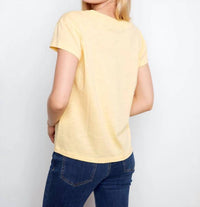 Charlie B - Organic Cotton Drop Shoulder V-Neck T-Shirt