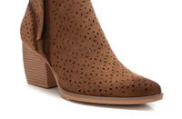 Xti Women's Leather Ankle Booties in taupe - women's shoe