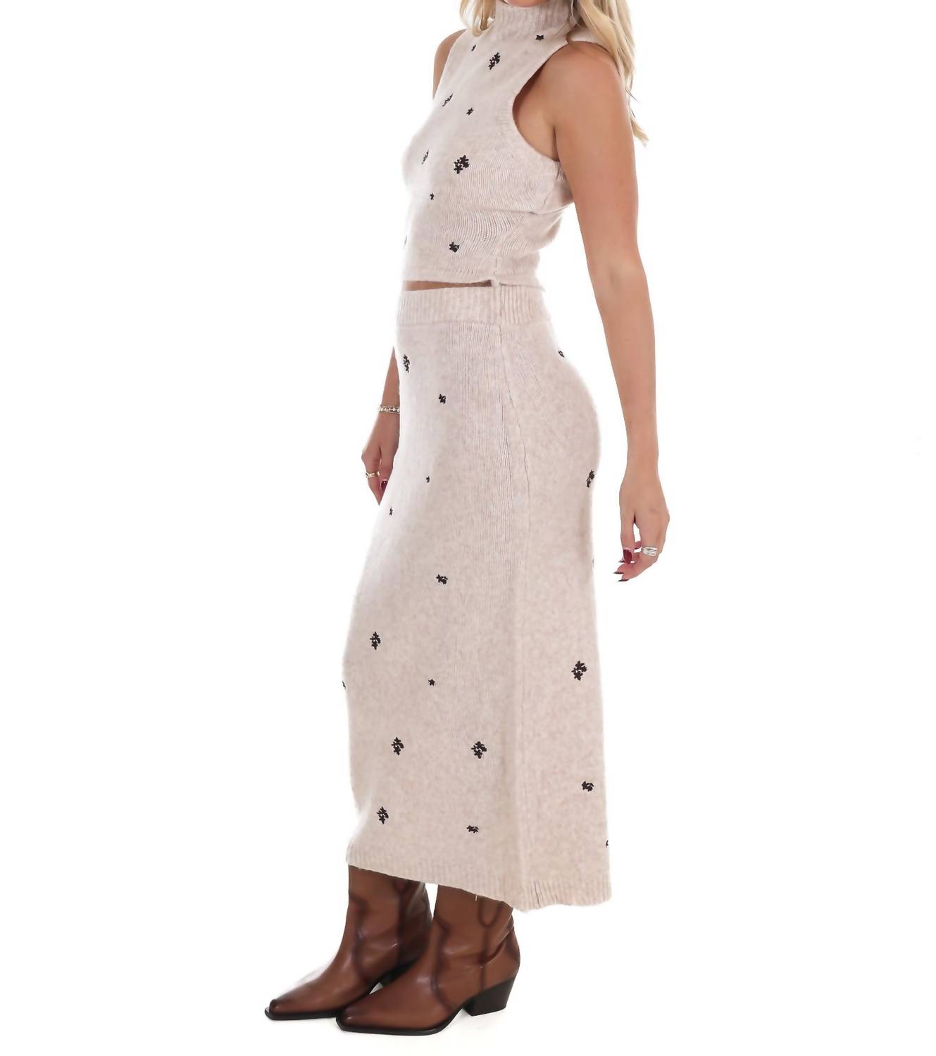 Le Lis - Simply Stated Sweater Midi Skirt Set