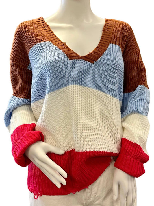 Pol - Women's Distressed Sweater