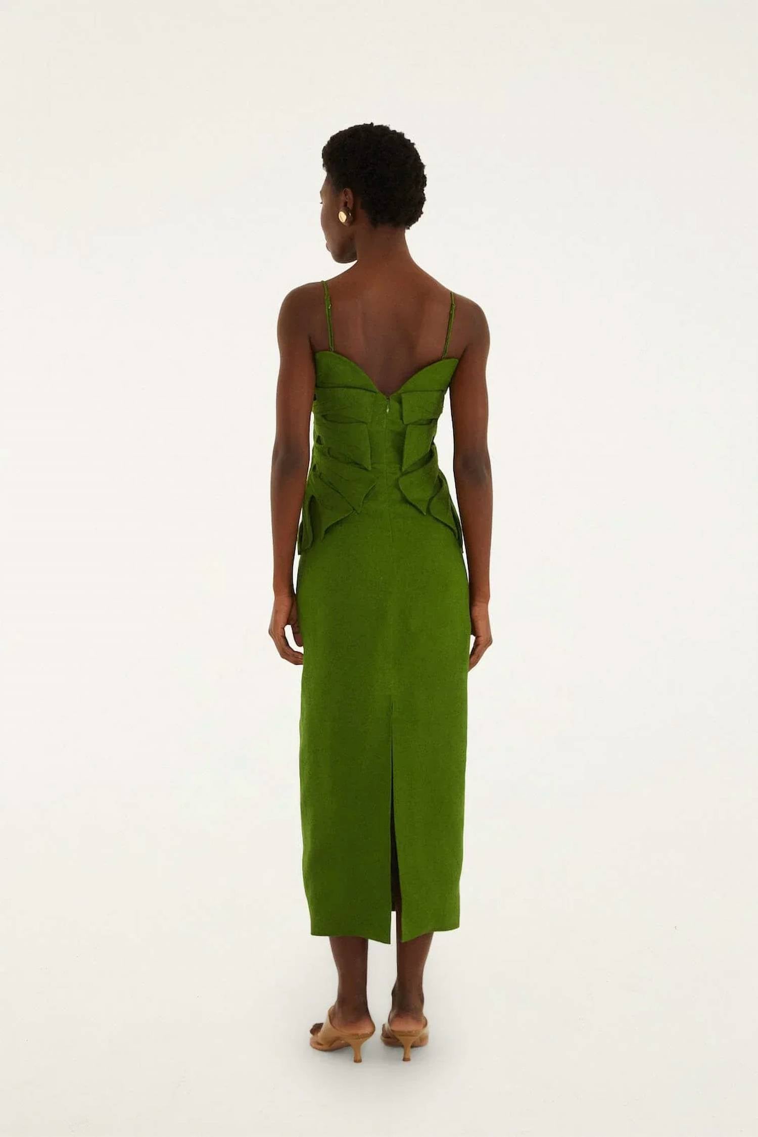 Farm Rio - Monstera Leaf Sleeveless Maxi Dress