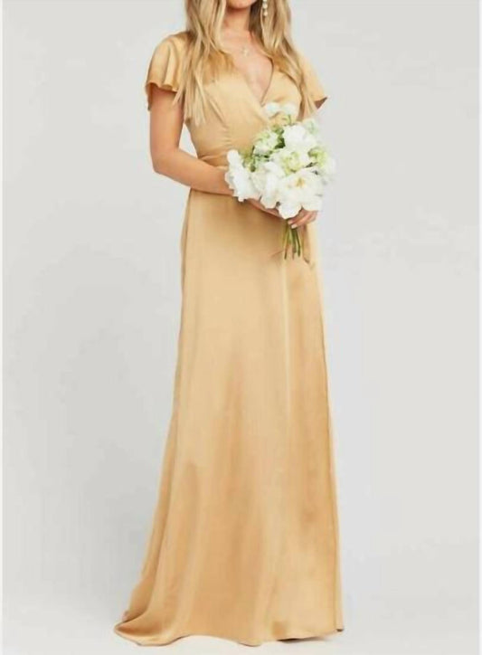 Show Me Your Mumu - Noelle Satin Wrap Maxi Long Dress
