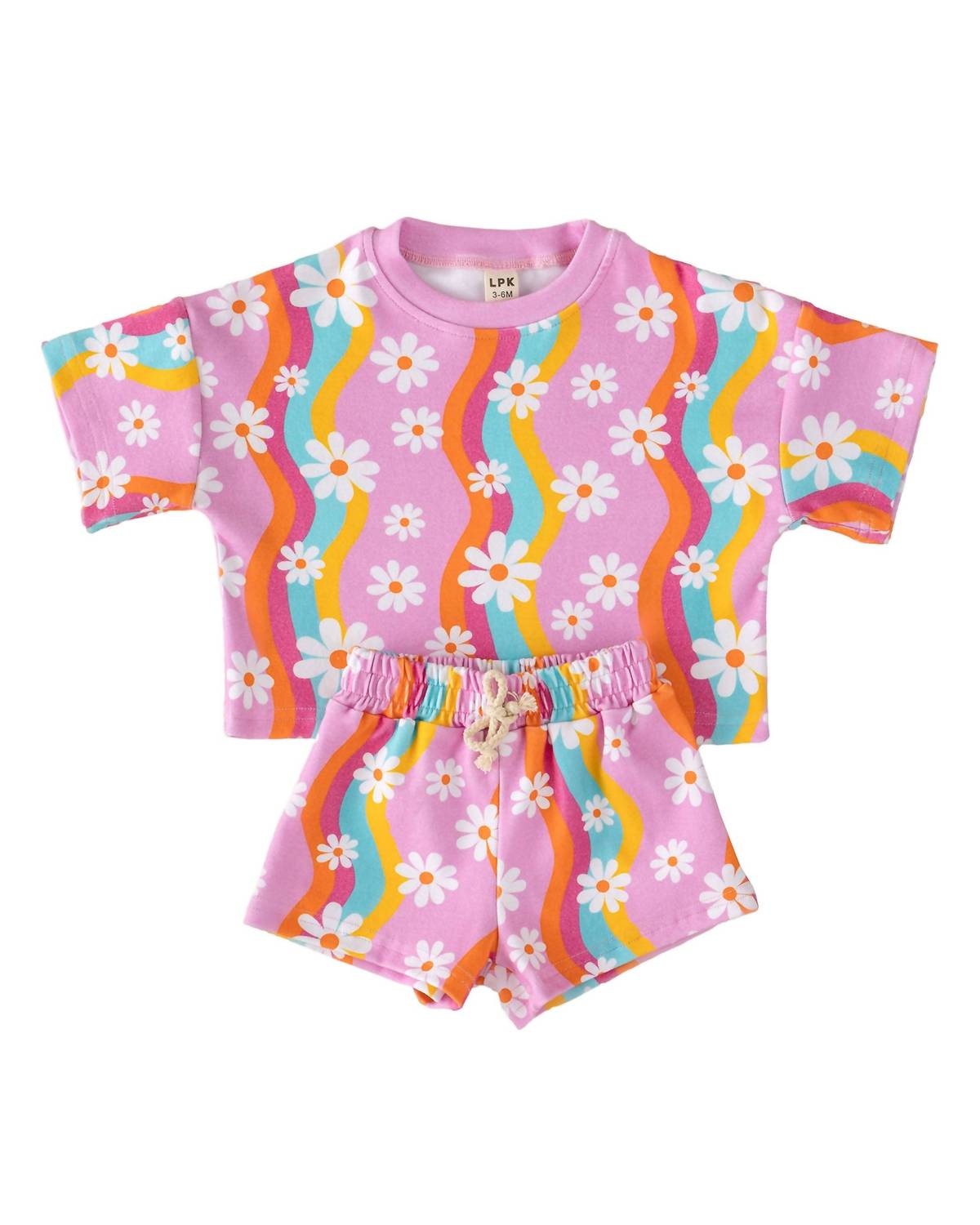 Lucky Panda Kids - Kids Groovy Daisy Short Set