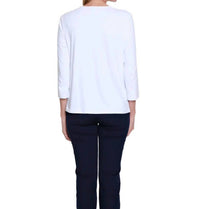 Multiples - 3/4 Sleeve V-neck Top