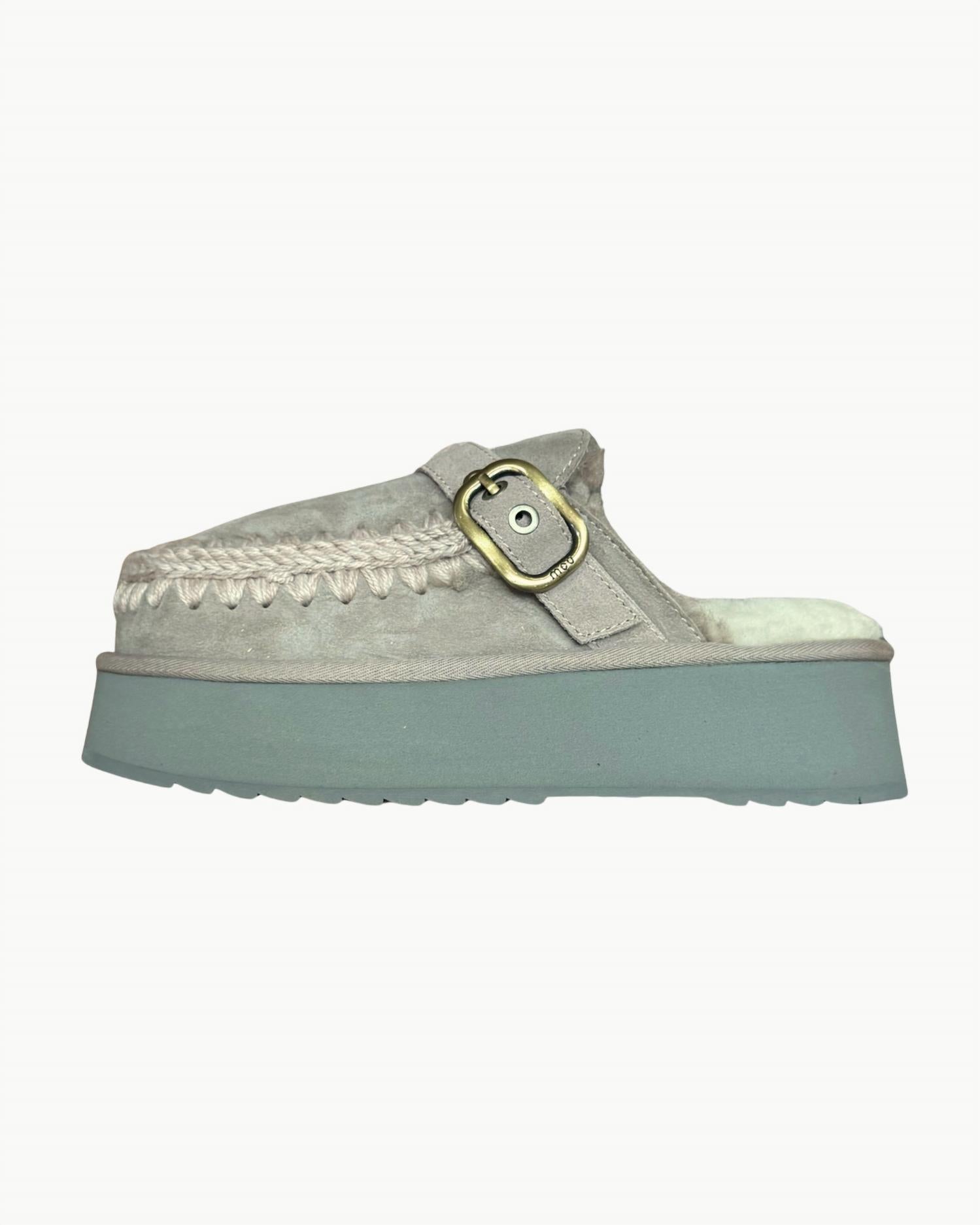 Mou - Women's Platform Suede Clog