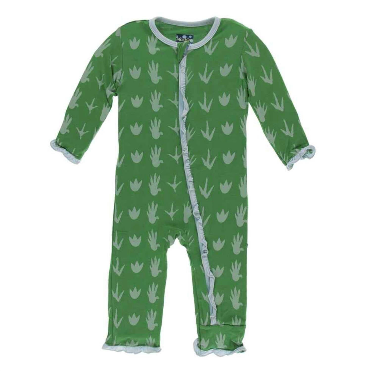 Kickee - Kids' Bamboo Ruffle Coverall with Zipper
