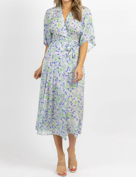 FLORAL WRAPPED MIDI DRESS