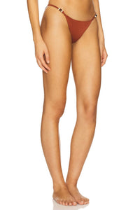AGUA BENDITA Maisie Bikini Bottom in dattero - women's swimwear - alternate view