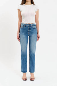Daze - Smarty Pants High Rise Slim Straight Leg Jeans