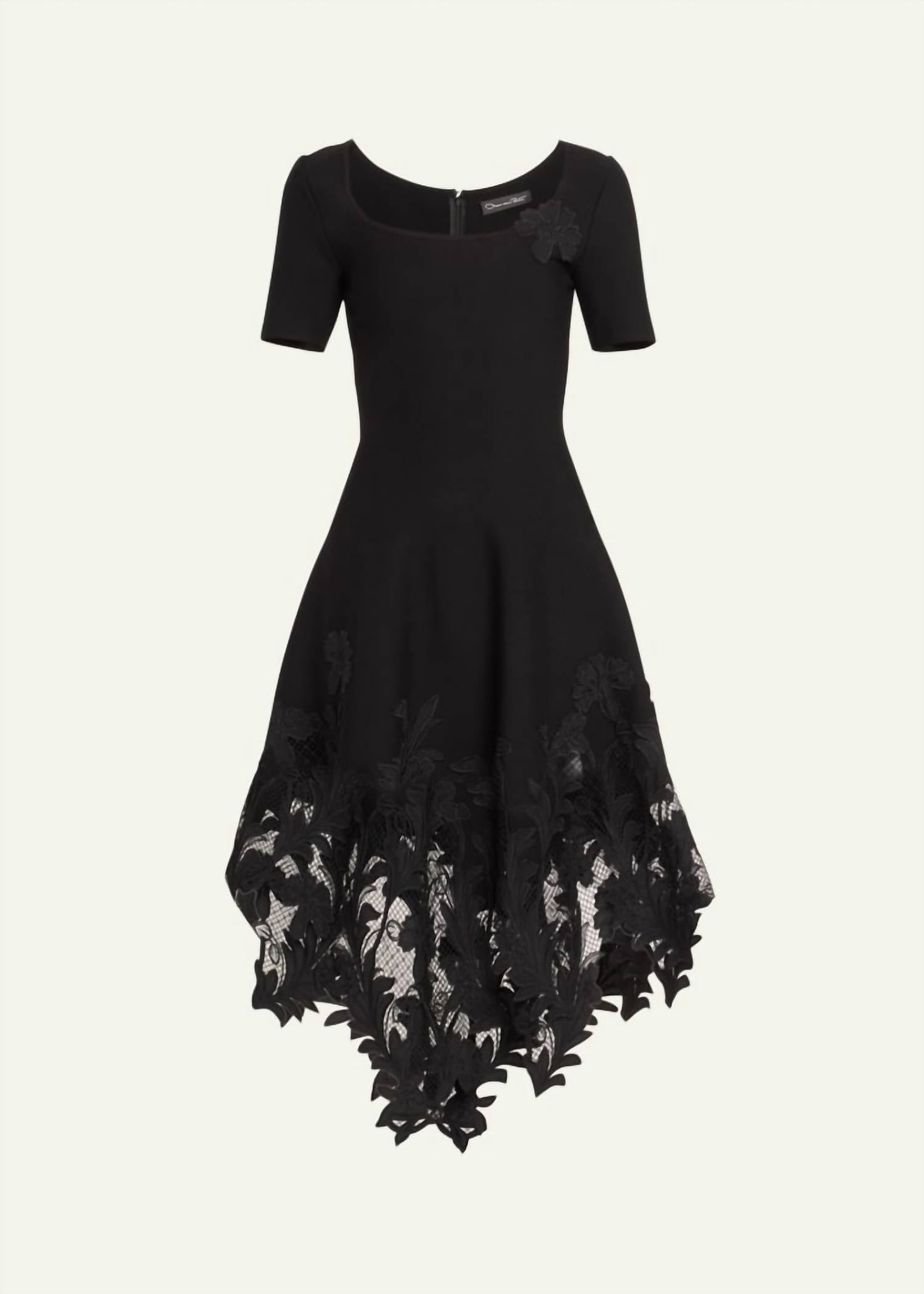 Oscar De La Renta - Carnation Guipure Lace Knit Midi-Dress