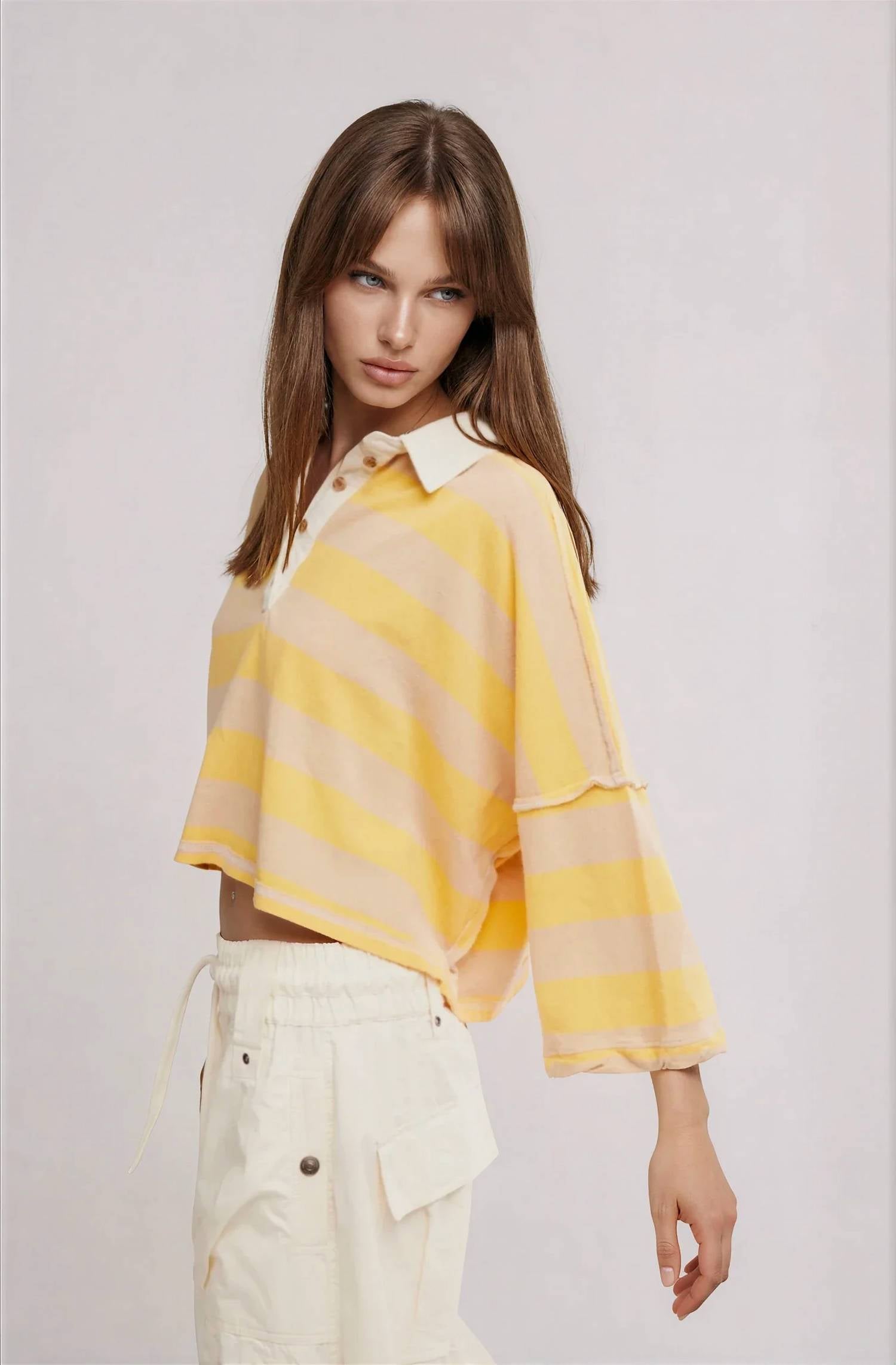 Free People - Auggie Polo Tee